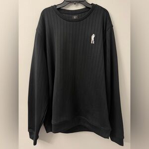 U Suck at Golf Long Sleeve Black Pullover Knit Sweater Men's Large